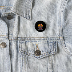 Retro Tropical Fruit Smoothie Shop Juice Bar Button
