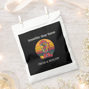 Retro Tropical Fruit Smoothie Shop Juice Bar Favor Bag