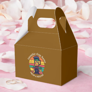 Retro Tropical Fruit Smoothie Shop Juice Bar Favor Boxes