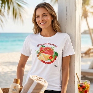 Retro Tropical Fruit T-Shirt Watermelon Pineapple  Tri-Blend Shirt