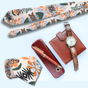 Retro Tropical Hawaiian pattern Neck Tie