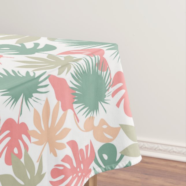 Retro, tropical, leaves tablecloth (In Situ)