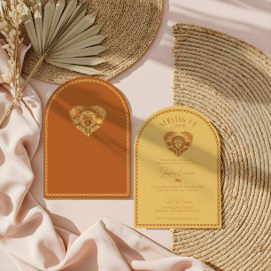 Retro Tropical Palm Tree Pickleball Bridal Shower Invitation