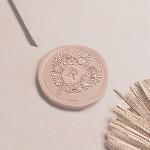 Retro Tropical Palm Tree Pickleball Bridal Shower Wax Seal Sticker