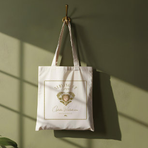 Retro Tropical Palm Tree Pickleball Bridesmaid Tote Bag