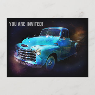 Retro Truck is Out of This World Invitation