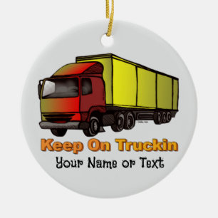 Retro Trucker 2 Ceramic Ornament