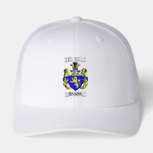 Retro Trucker Cap Evans Family Surname And Shield