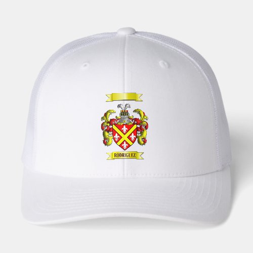 Retro Trucker Cap Rodriguez Surname And Shield
