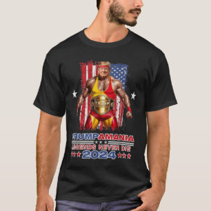 Retro Trump Funny Wrestling Meme Trumpamania 2024  T-Shirt