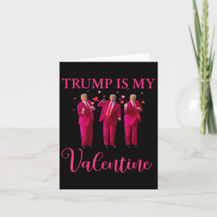 Retro Trump Heart Trump Is My Valentine Humor  Card
