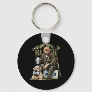 Retro Trump Hunting Deer Funny Beer Drinking Beer  Keychain