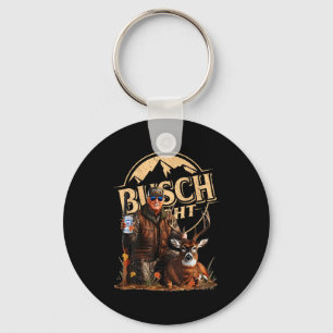 Retro Trump Hunting Deer Funny Beer Drinking Hunti Keychain