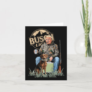 Retro Trump Hunting Deer Funny Drinking Beer Hunti Card