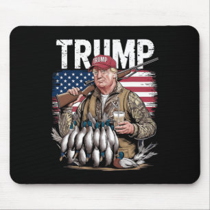 Retro Trump Hunting Duck Hello Hunting Season Us F Mouse Pad