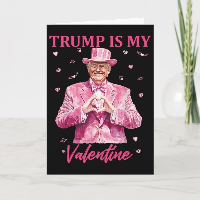 Retro Trump Is My Valentine Trump Valentine Day 1  Card (Front)