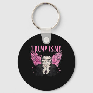 Retro Trump Is My Valentine Trump Valentine's Day  Keychain
