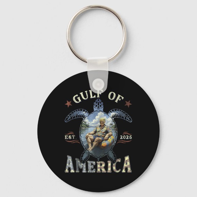 Retro Trump Merica 4th Of July 47th President Amer Keychain (Front)