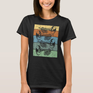Retro Trumpet Player Trumpeters Musician Musical I T-Shirt