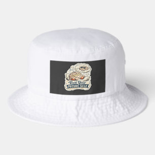 Retro Trust Your Future Self Skeleton Graphic Men' Bucket Hat