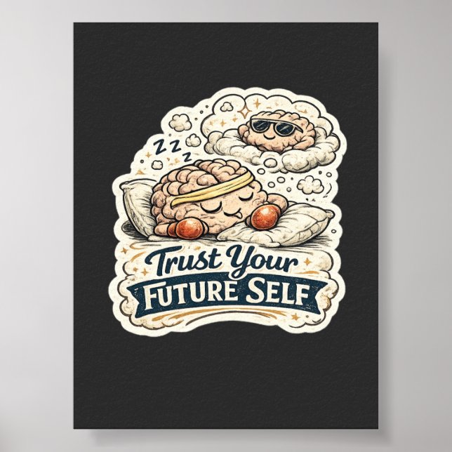 Retro Trust Your Future Self Skeleton Graphic Men' Poster (Front)