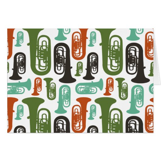 Retro Tuba Patttern Cards (Front Horizontal)