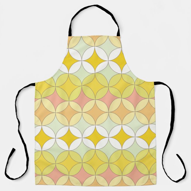 Retro tubes pattern. Disk style. Apron (Front)