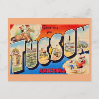 Retro Tucson Arizona Postcard