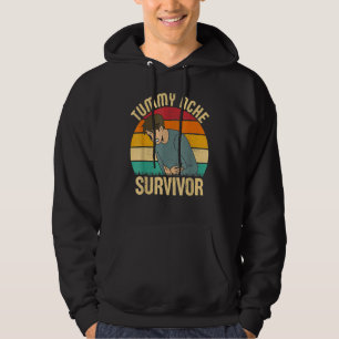 Retro Tummy Ache Survivor Stomachache  Men Women Hoodie