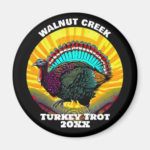 Retro Turkey Trot Magnet