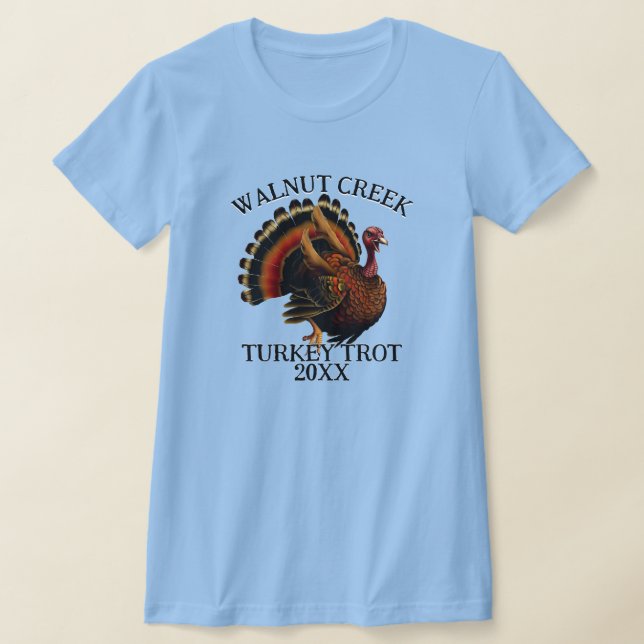 Retro Turkey Trot Race T-Shirt (Laydown)