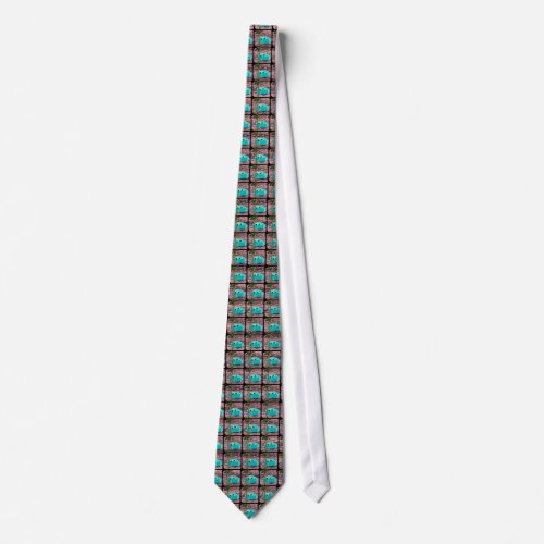Retro Turqoise Tin Can Camping Campers Fashion Tie