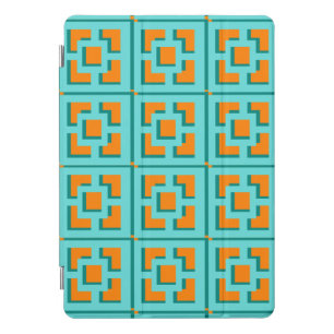 Retro Turquoise and Orange iPad Smart Cover
