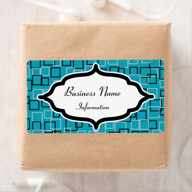 Retro Turquoise Custom Labels (Insitu)