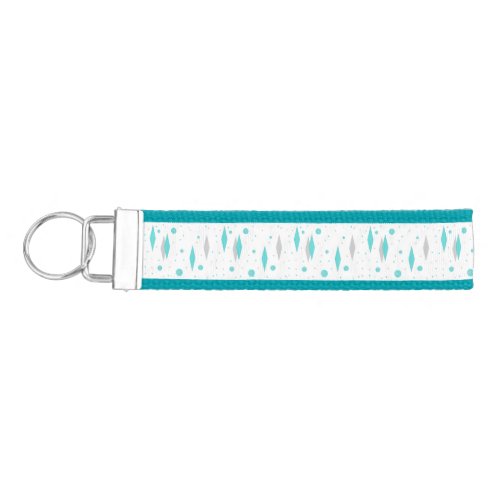 Retro Turquoise Diamond  Starburst Keychain