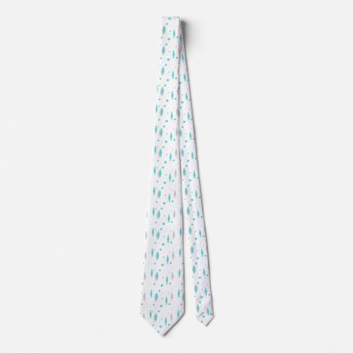 Retro Turquoise Diamond  Starburst Necktie