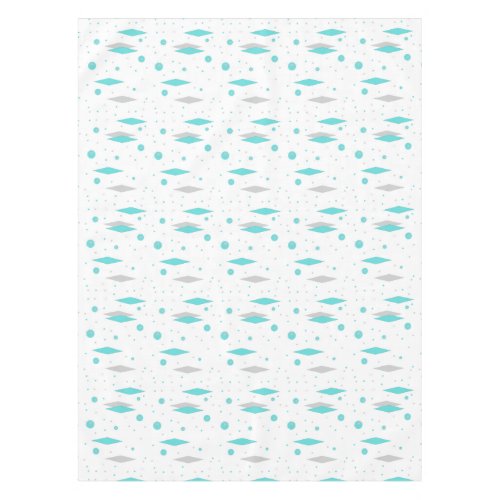 Retro Turquoise Diamond   Starburst Tablecloth