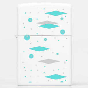 Retro Turquoise Diamond & Starburst Zippo Lighter