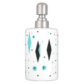 Retro Turquoise Diamonds & Starbursts Bath Set (Back)