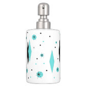 Retro Turquoise Diamonds & Starbursts Bath Set (Front)