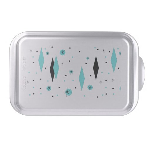 Retro Turquoise Diamonds  Starbursts Cake Pan