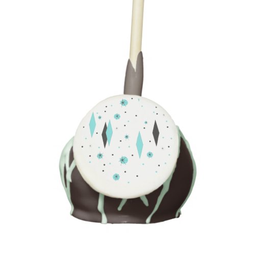 Retro Turquoise Diamonds  Starbursts Cake Pops