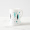 Retro Turquoise Diamonds & Starbursts China Mug