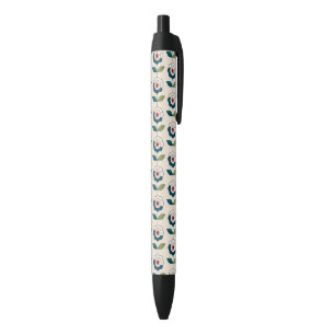 Retro Turquoise Floral Pattern Pen