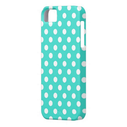 Retro Turquoise Polka Dots iPhone 5s Case | Zazzle