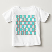 Retro Turquoise Starbursts Baby T-Shirt