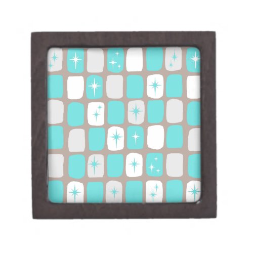 Retro Turquoise Starbursts Gift Box