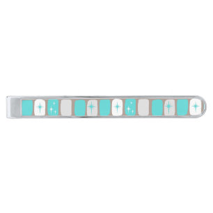 Retro Turquoise Starbursts Tie Bar
