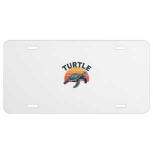 Retro Turtle T-Shirt License Plate