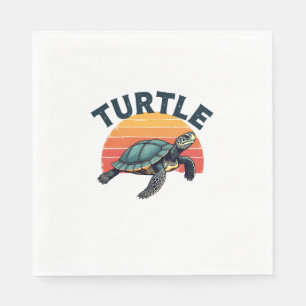 Retro Turtle T-Shirt Napkins